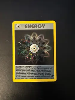 Pokemon TCG Rainbow Energy Team Rocket Holo Rare 17/82 Unlimited LP - Image 1