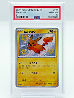 2023 Pokemon Japan Pikachu 236/190 SV4a PSA 10 GEM MINT Shiny Treasure 104380878 - Image 1