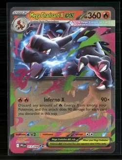Pokemon 2025 Mega Evolution – Phantasmal Flames Mega Charizard X EX RR #13/94 - Image 1