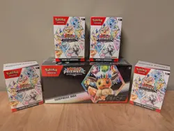 Lot Of 5 Sealed Pokemon Tcg Prizmatic Evolutions Booster Bundle Lot Surprise Box - Image 1