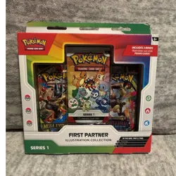 Pokemon TCG First Partner Illustration Collection Series 1 Promo Booster Box - Image 1