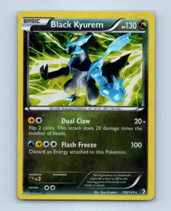 Pokemon tcg Boundaries Crossed Black Kyurem Lightly played - Image 1