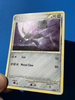 2010 Pokemon Scizor 7/90 HGSS Undaunted Holo Rare LP - Image 3