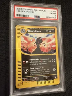 2003 Pokemon Aquapolis Houndoom Holo 6PSA #H11 - Image 3