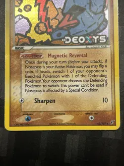 Pokemon TCG Nosepass EX Deoxys 42/107 Reverse Holo Uncommon - Image 5