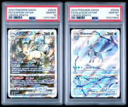 Leafeon + Glaceon VSTAR GG35/GG40 SEQUENTIAL PSA 10 Pokemon Crown Zenith - Image 1