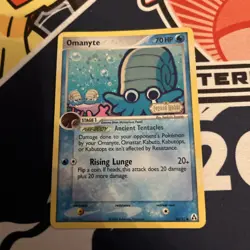 Omanyte 60/92 EX Legend Maker Stamped Reverse Holo Pokemon Card - Image 1