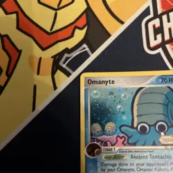 Omanyte 60/92 EX Legend Maker Stamped Reverse Holo Pokemon Card - Image 3