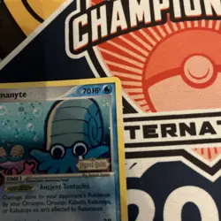 Omanyte 60/92 EX Legend Maker Stamped Reverse Holo Pokemon Card - Image 4