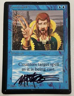 Magic The Gathering MTG COUNTERSPELL Beta Limited Edition Card Signed Mark Poole - Image 1