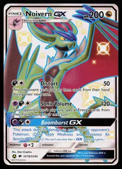 Noivern GX SV78/SV94 Holo Hidden Fates Shiny Vault Pokemon Card - Image 1