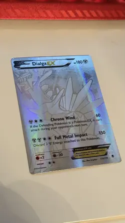 Dialga EX Full Art Secret Rare Silver Card 122/119 Phantom Forces 2014. - Image 1