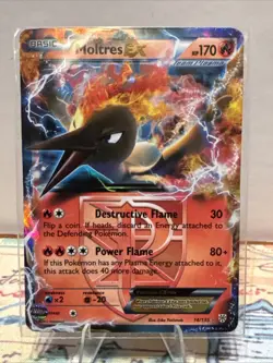 Pokemon Moltres EX TCG Holo Card Plasma Storm Team Ultra Rare 14/135 - Image 1