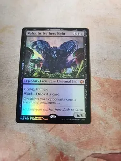 Maha, Its Feathers Night Foil Bloomburrow MTG NM - Image 1