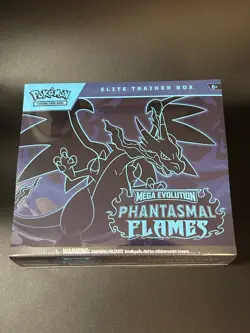 Pokemon Mega Evolution Phantasmal Flames Elite Trainer Box Factory Sealed ETB - Image 1