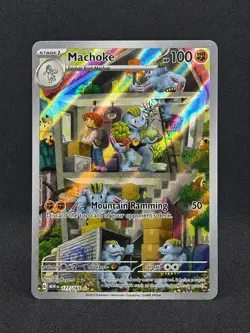 Machoke 177/165 Pokemon 151 Illustration Rare IR Full Art Scarlet & Violet NM - Image 1