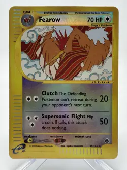 Pokemon Fearow 45/165 Expedition Reverse Holo Rare 2002 WOTC e-Reader - Image 1