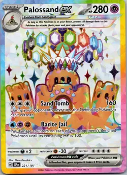 Palossand ex 221/191 Ultra Rare Surging Sparks Pokemon Near Mint - Image 1