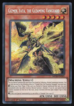 Gizmek Yata, the Gleaming Vanguard - MP20-EN163 - Prismatic Secret Rare - Yugioh - Image 1