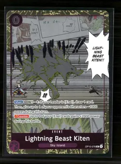 One Piece TCG Adventure on Kami's Island Ligtning beast kiten Dash Pack op15-042 - Image 1