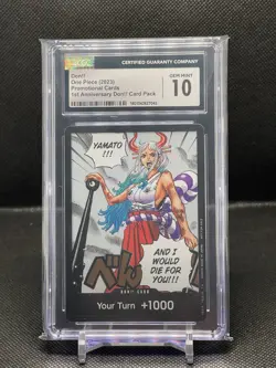 YAMATO DON!! 1st Anniversary Promo ONE PIECE English CGC Gem Mint 10 - Image 1