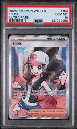 PSA 10 Hilda #164/86 Ultra Rare - White Flare Pokemon TCG Card - Image 1