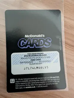 McDonalds McDonaldland 12/24 Trading Cards 2026 - Redeemed (Legendary) - Image 2