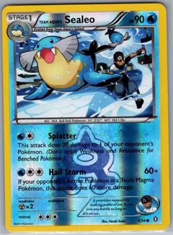 Team Aqua's Sealeo 4/34 Reverse Holo Double Crisis - Pokemon Card - NM - Image 1