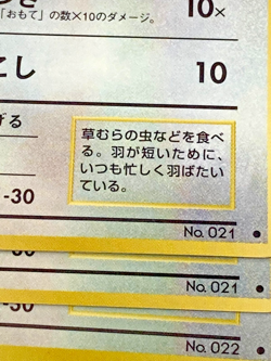 Auth Pokemon Card Spearow Fearow No.021 No.022 Glossy Japanese 3set from Japan - Image 3