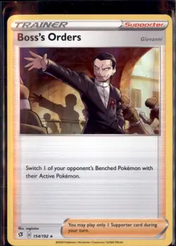 Pokemon Boss’s Orders 154/192 Rebel Clash Holo Rare 2 Card Lot - Image 1