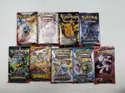 Lot of 9 Pokemon TCG - Assorted Scarlet and Violet Series Booster Packs - Image 1