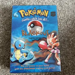 Potentially SHADOWLESS Pokemon Base Set 2 Player BLACKOUT Theme Deck Heat Seal - Image 1