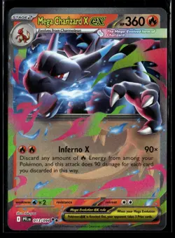 Mega Charizard X ex 013/094 Double Rare Phantasmal Flames Pokemon NM/M - Image 1