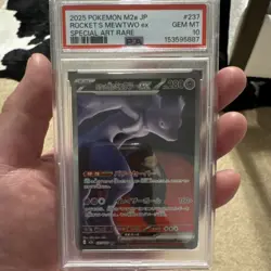 Pokemon TCG Team Rocket's Mewtwo ex Special Art Rare Holo PSA 10 M2a JP 237/193… - Image 1