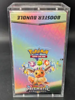 Pokemon SV8.5 Prismatic Evolutions Sealed Booster Bundle Display Case W/ Acrylic - Image 1