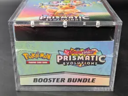 Pokemon SV8.5 Prismatic Evolutions Sealed Booster Bundle Display Case W/ Acrylic - Image 5