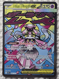 Mega Diancie Ex 267/217 Ascended Heroes Full Art Mega attack rare Pokemon NM - Image 1