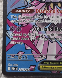 Mega Diancie Ex 267/217 Ascended Heroes Full Art Mega attack rare Pokemon NM - Image 5