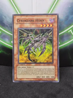 Yugioh Cyberdark Horn CDIP-EN001 Super Rare 1st Edition NM - Image 1