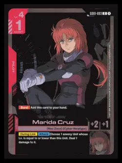 Gundam Card Game Newtype Rising Marida Cruz GD01-093 Rare NM - Image 1