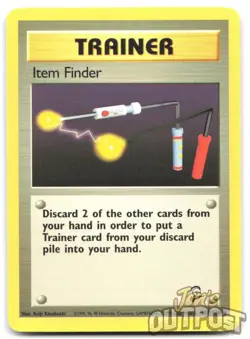 Item Finder 103/130 Base Set 2 Regular Trainer Pokemon Card - MP - Image 1