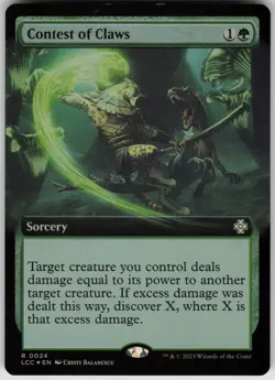 MTG Contest of Claws Extended Art Foil NM The Lost Caverns of Ixalan Magic 24 - Image 1
