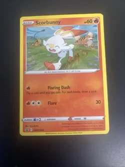 Scorbunny SWSH244 Cosmos Holo Black Star Promo Pokemon Card Nm - Image 1