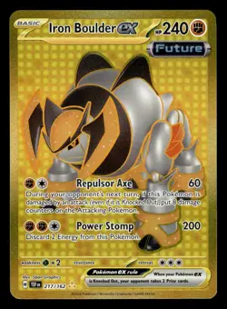 Iron Boulder ex 217/162 Hyper Rare Temporal Forces Pokemon Card - Image 1