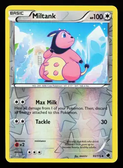 Miltank 93/116 Reverse Holo Uncommon Plasma Freeze Pokemon Card - Image 1