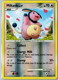 Pokemon Card - Miltank 44/100 Stormfront Reverse Holo MP - Image 1