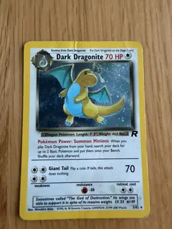 Dark Dragonite 5/82 Team Rocket Pokemon Card – Rare WOTC Vintage - Image 1