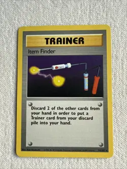 Pokemon TCG Base Set Item Finder Trainer Unlimited 74/102 NM/LP - Image 1