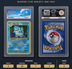 Pokemon Base Set 2 1999-2000 Blastoise Holo 2/130 Ace Graded 6 EX-MT - Image 4