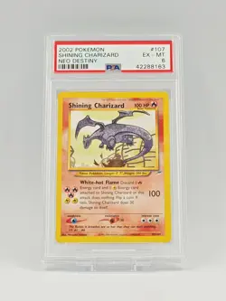 2002 POKEMON NEO DESTINY #107 SHINING CHARIZARD PSA 6 - Image 1
